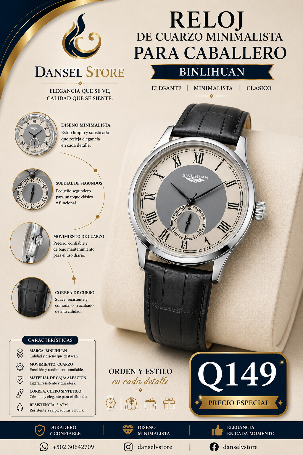 Reloj Clásico BINLIHUAN