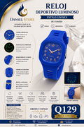 Reloj de caucho color azul estilo elegante