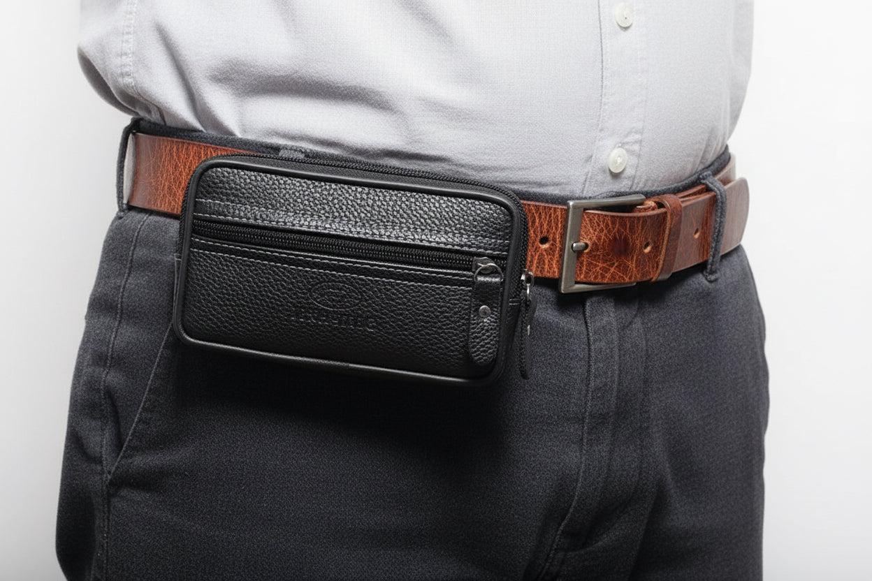 Bolso casual para Cinturón - Negro