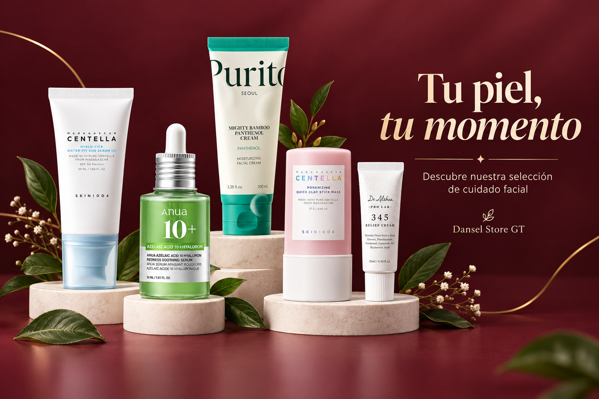 Banner de cuidado facial para Dansel Store GT