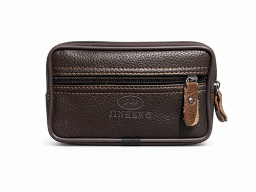 Bolso casual para Cinturón. - Dansel Store GTCartera clutch café con correa y herraje dorado