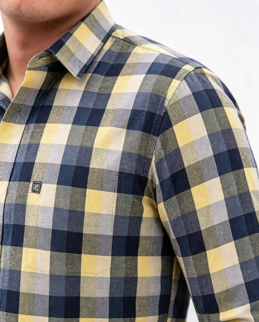 Camisa a Cuadros Amarilla Manga Larga - Dansel Store GTCamisa a Cuadros Amarilla Manga Larga
