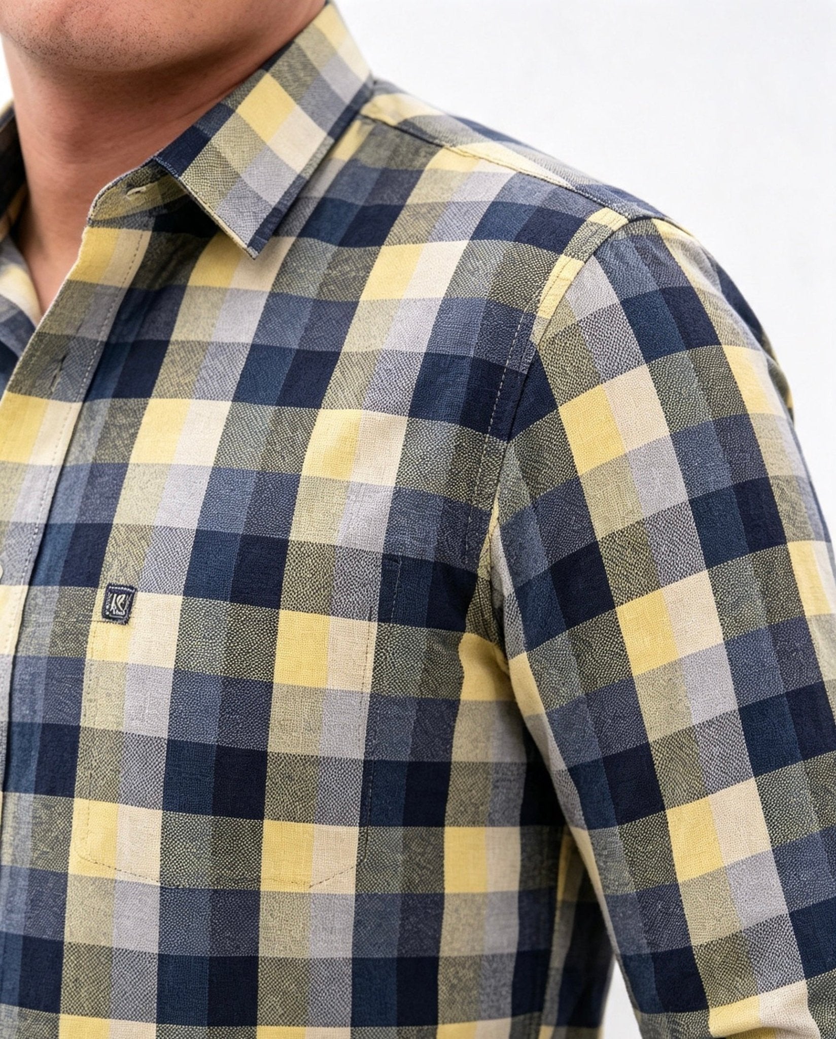 Camisa a Cuadros Amarilla Manga Larga - Dansel Store GTCamisa a Cuadros Amarilla Manga Larga