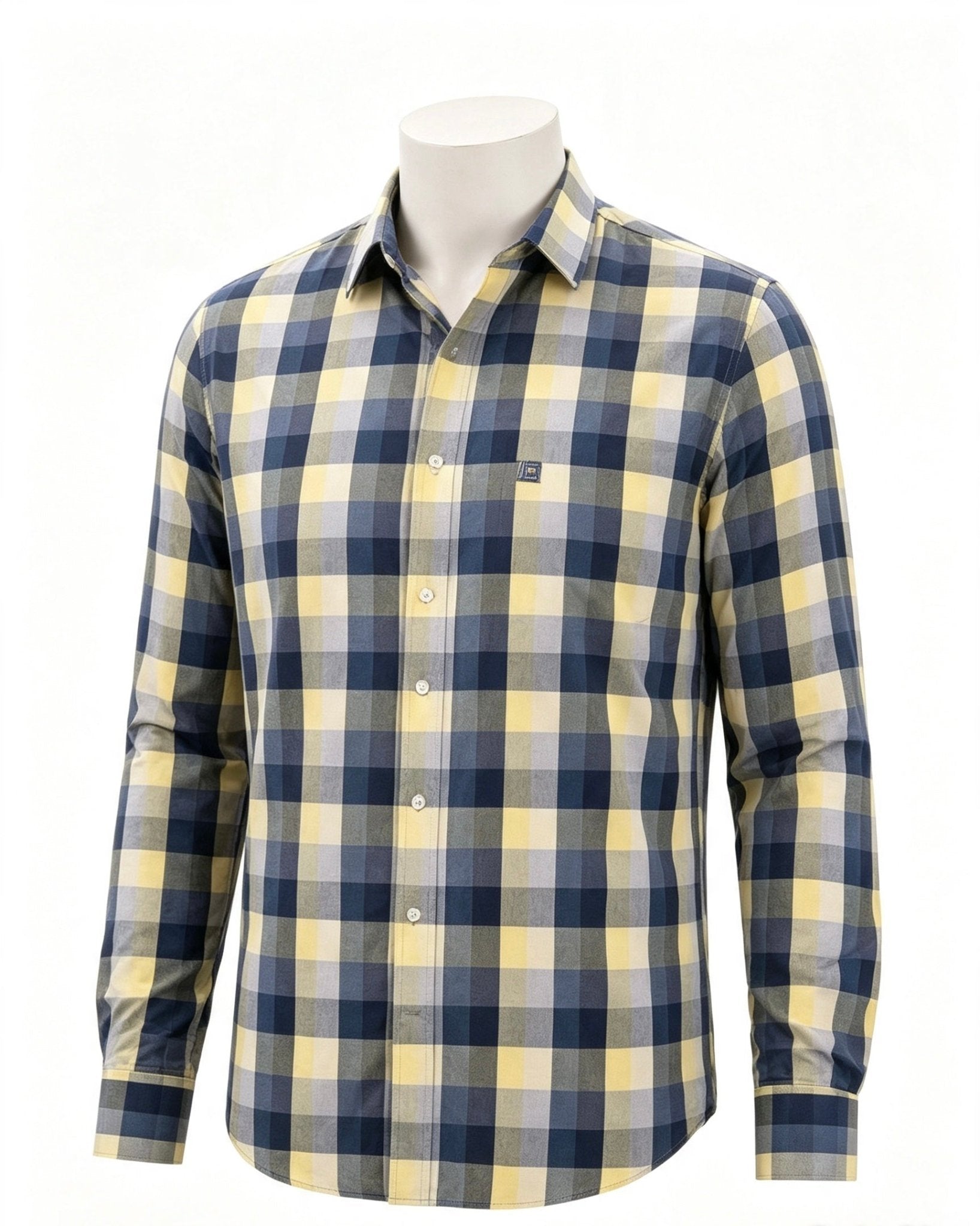 Camisa a Cuadros Amarilla Manga Larga - Dansel Store GTCamisa a Cuadros Amarilla Manga Larga