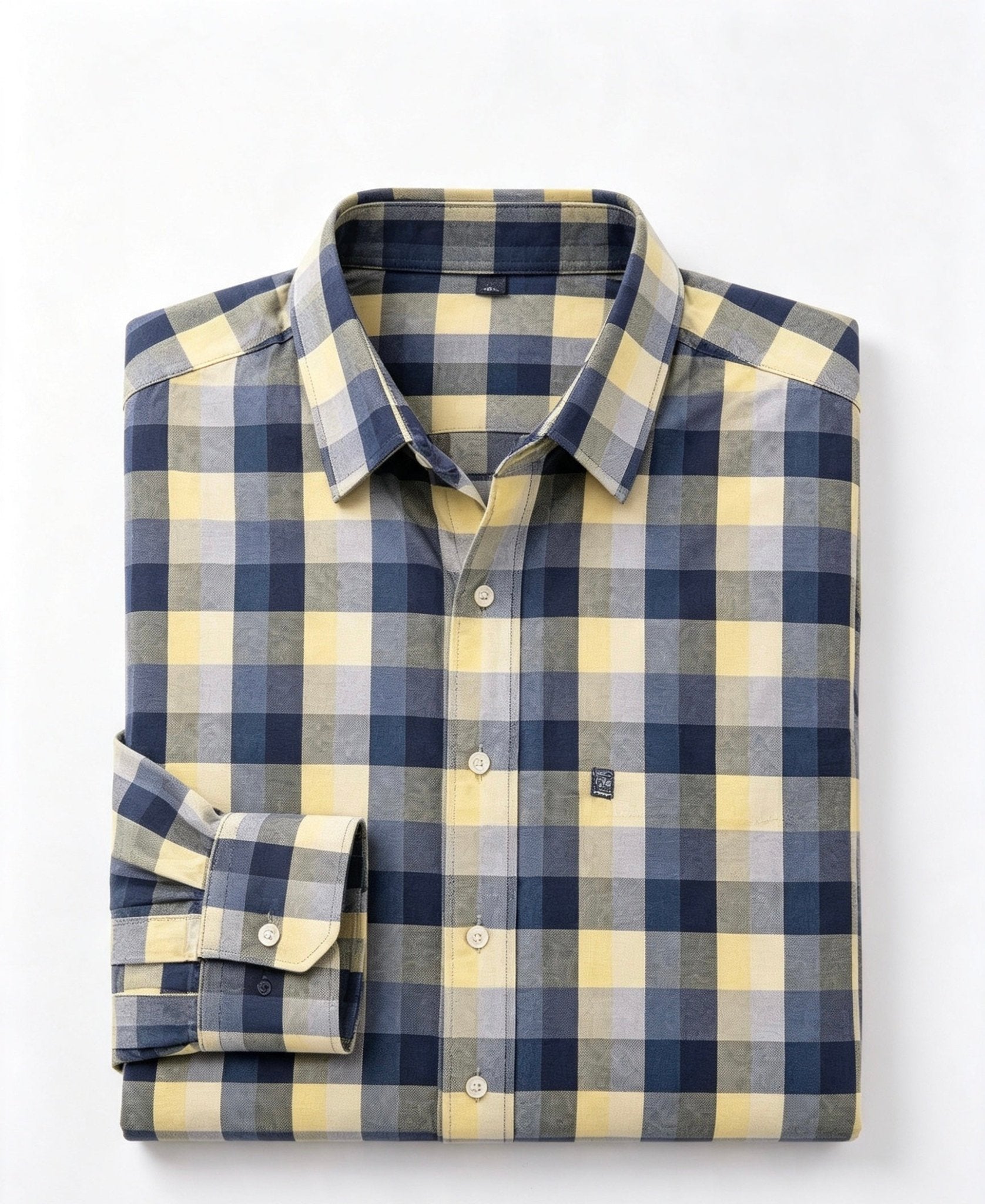 Camisa a Cuadros Amarilla Manga Larga - Dansel Store GTCamisa a Cuadros Amarilla Manga Larga