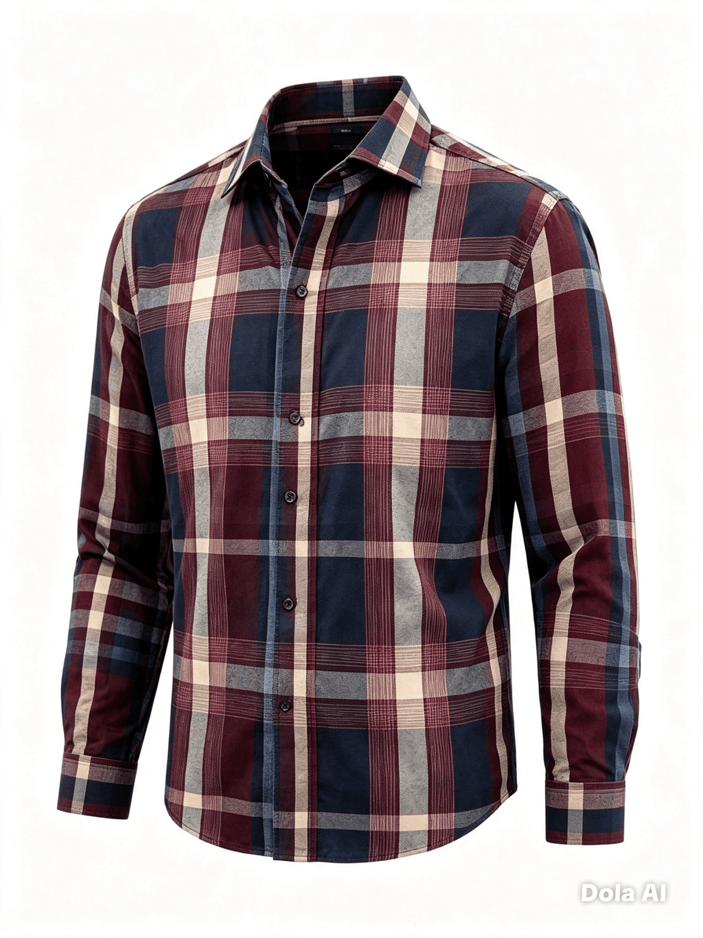 Camisa a Cuadros Borgoña Manga Larga - Dansel Store GTCamisa a Cuadros Borgoña Manga Larga