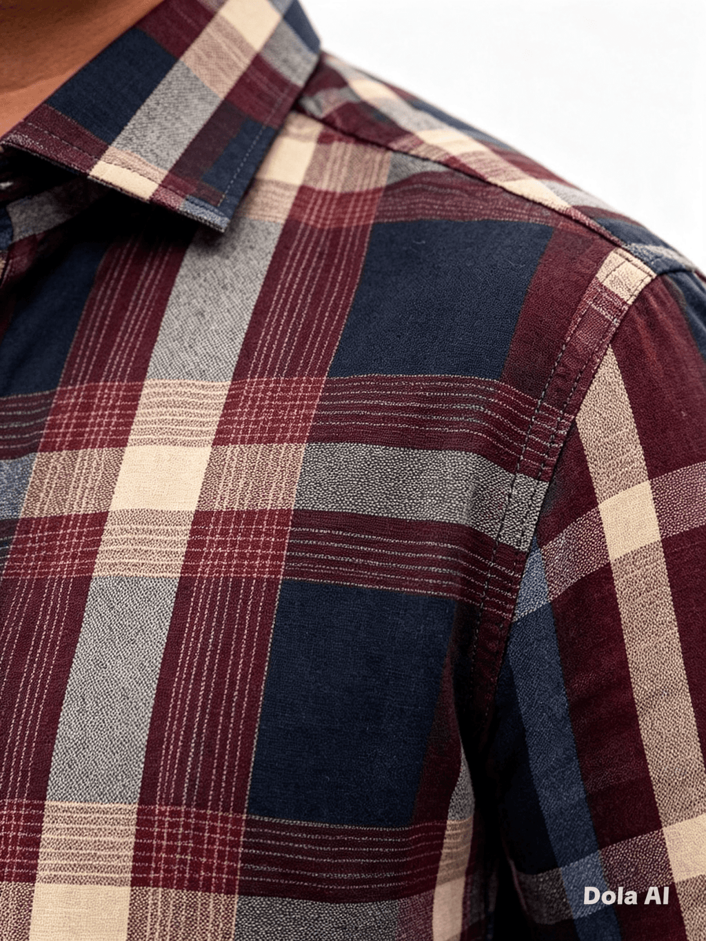 Camisa a Cuadros Borgoña Manga Larga - Dansel Store GTCamisa a Cuadros Borgoña Manga Larga