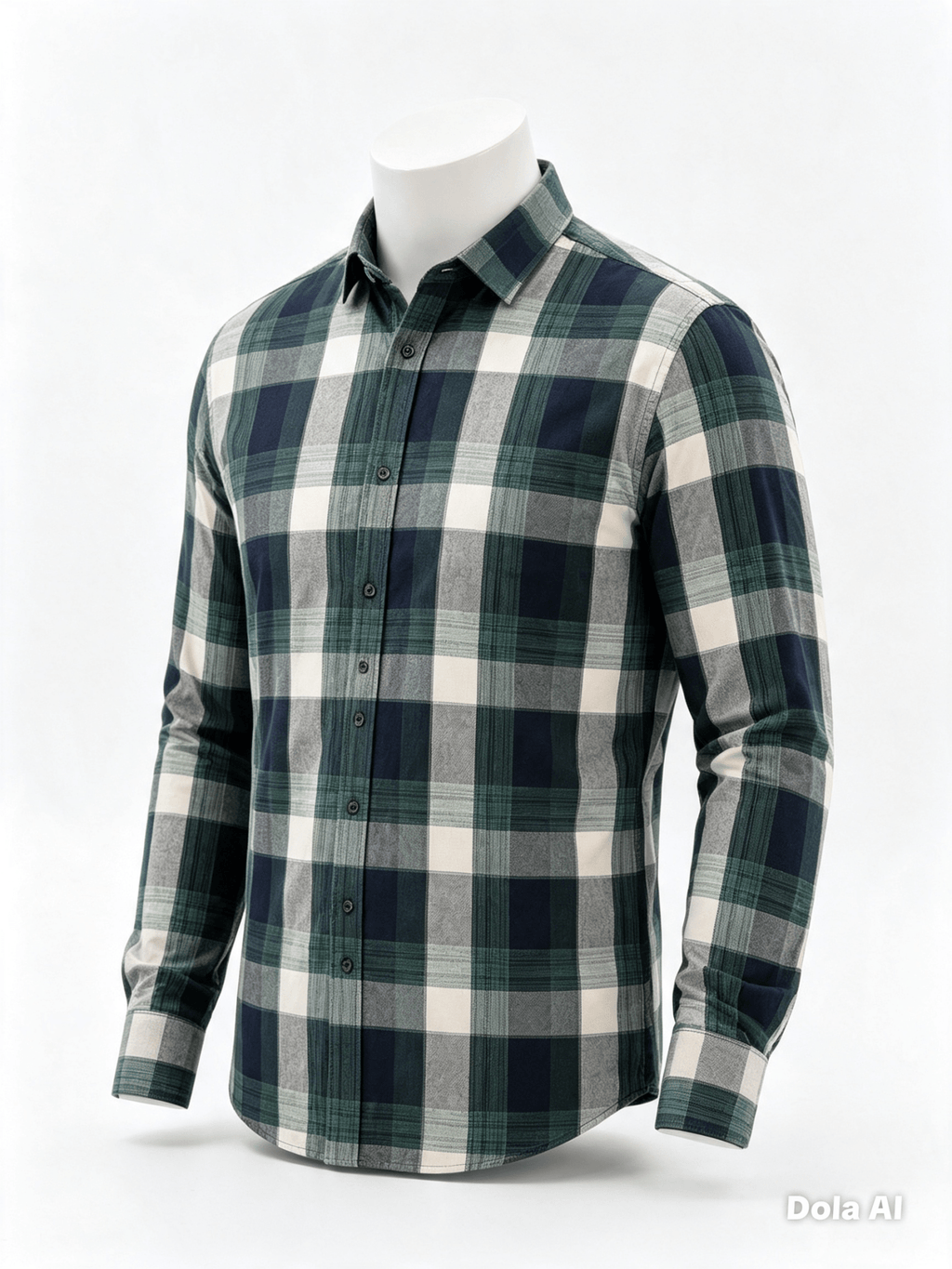 Camisa a Cuadros Verde Manga Larga - Dansel Store GTCamisa a Cuadros Verde Manga Larga