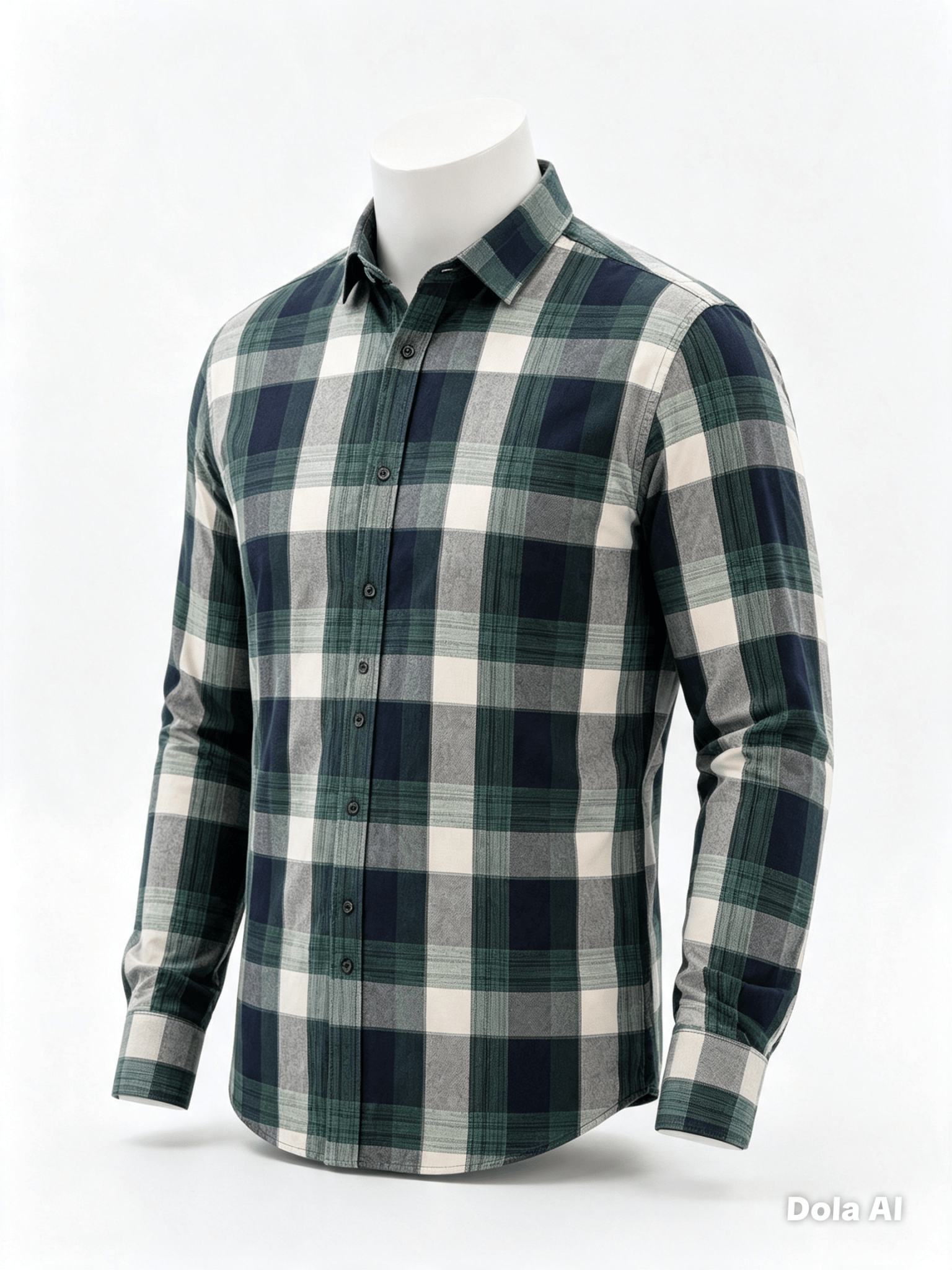 Camisa a Cuadros Verde Manga Larga - Dansel Store GTCamisa a Cuadros Verde Manga Larga