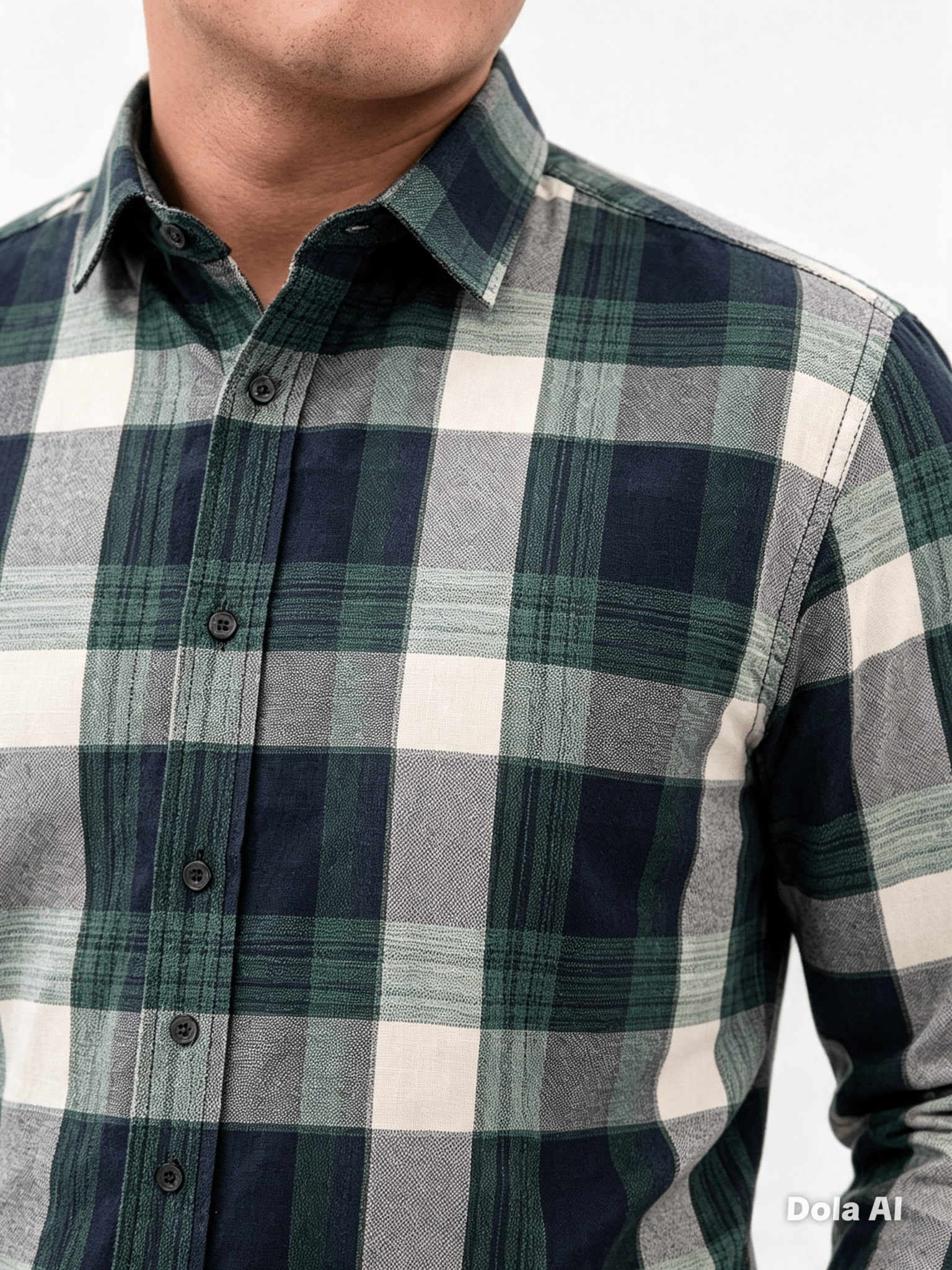 Camisa a Cuadros Verde Manga Larga - Dansel Store GTCamisa a Cuadros Verde Manga Larga