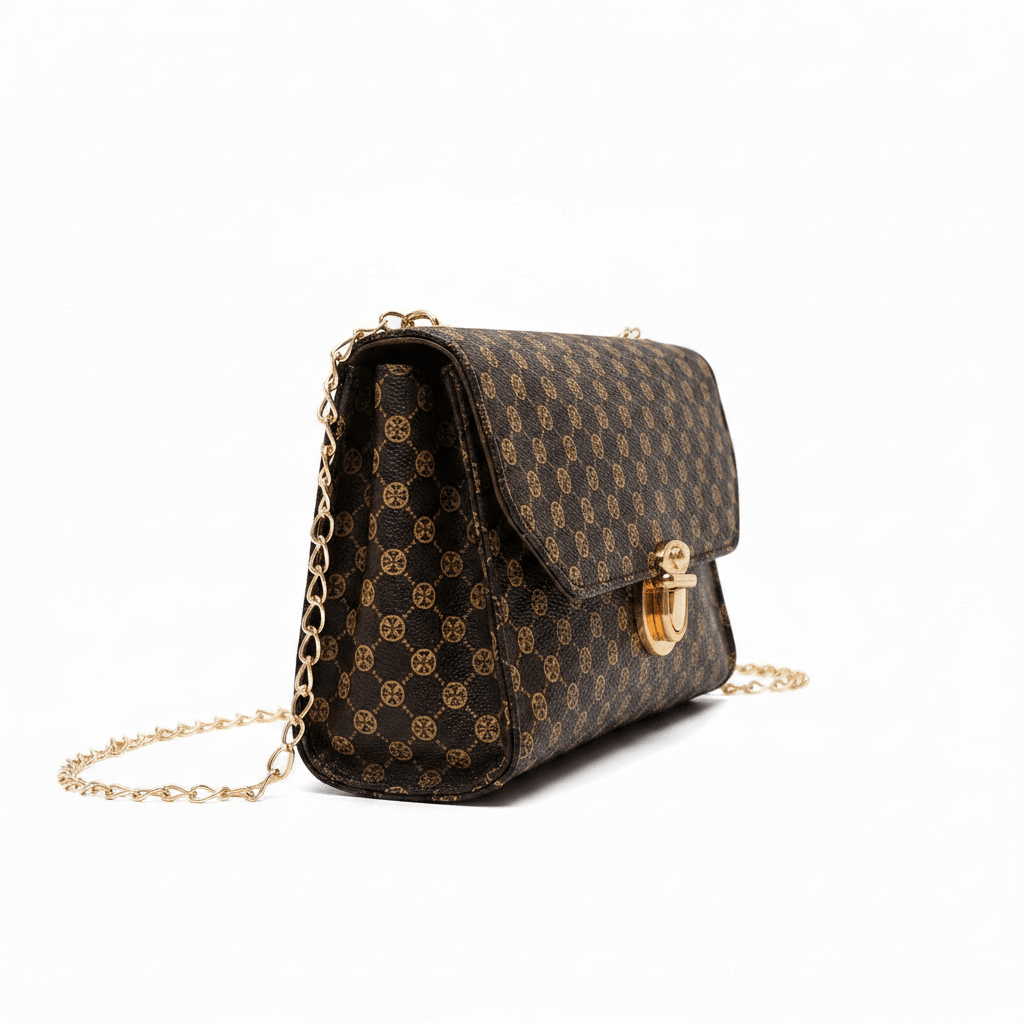 Cartera Clutch Café con Correa – Elegancia y Estilo - Dansel Store GTCartera Clutch Café con Correa – Elegancia y Estilo