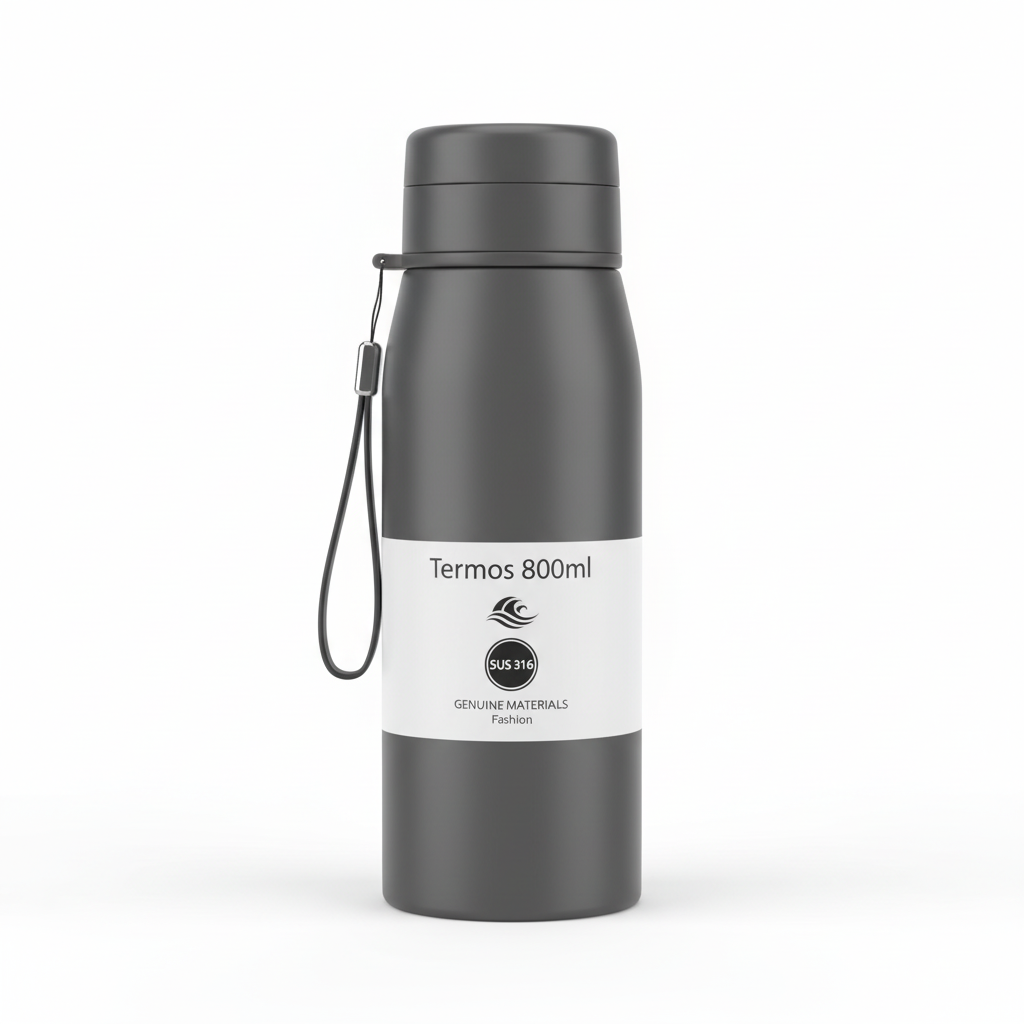 Termo 800ml Gris Oscuro