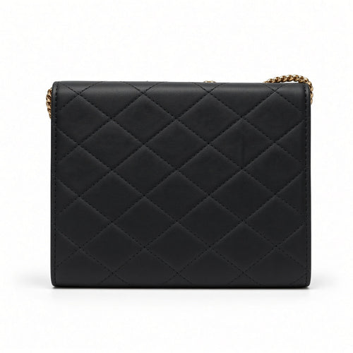 Bolso crossbody acolchado negro - vista trasera detalle