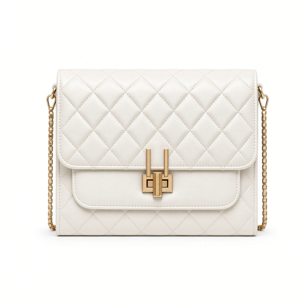 Bolso crossbody acolchado negro - vista trasera