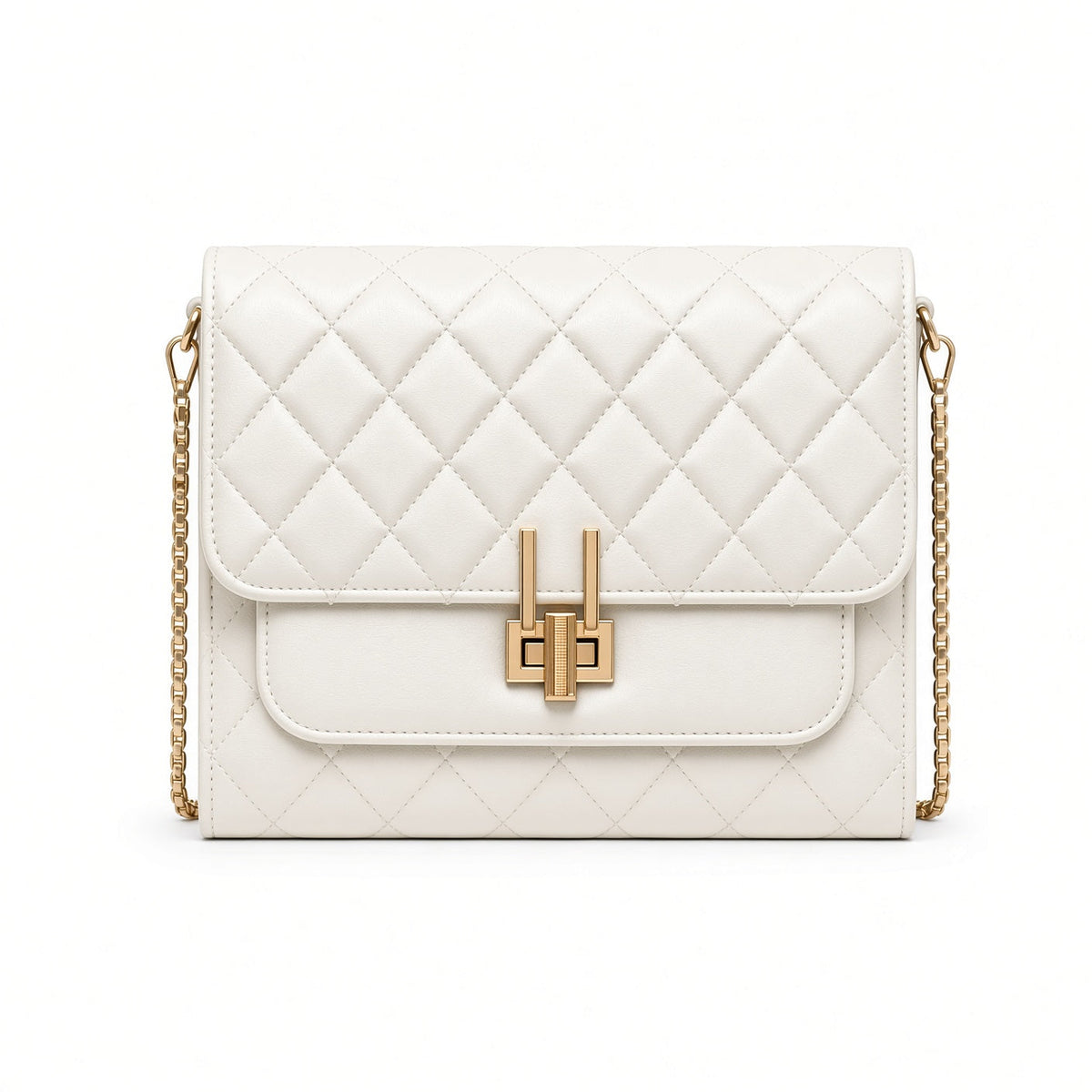 Bolso crossbody acolchado negro - vista trasera