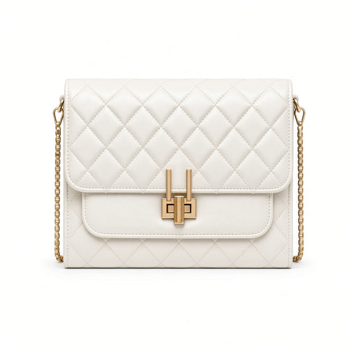 Bolso crossbody acolchado negro - vista trasera