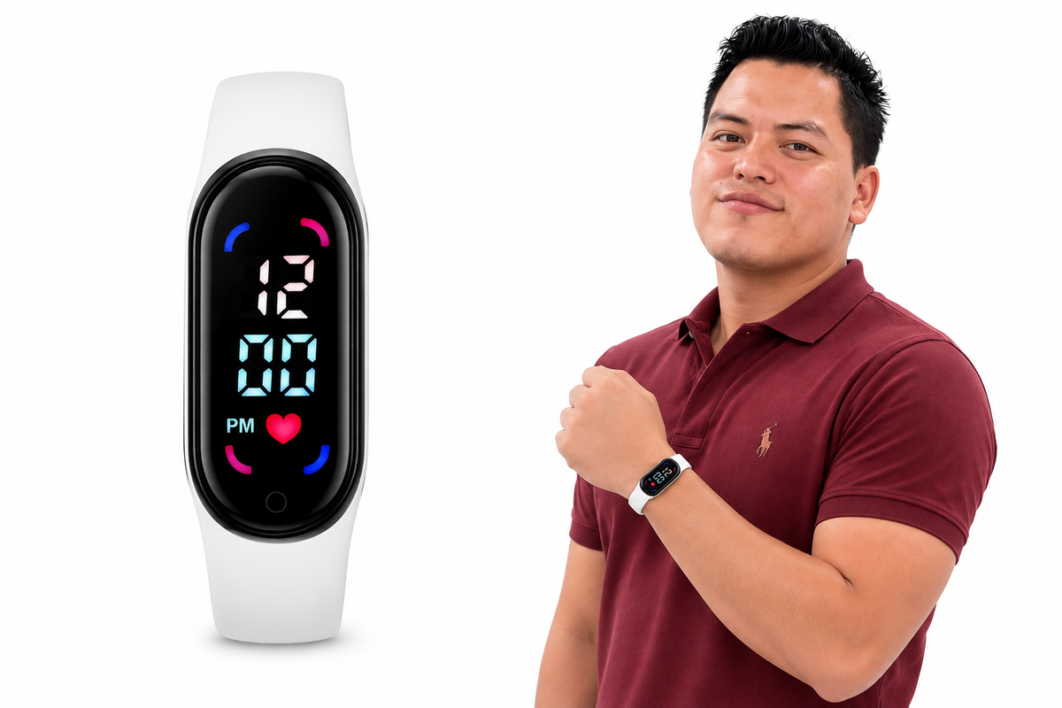 Reloj electrónico unisex color blanco