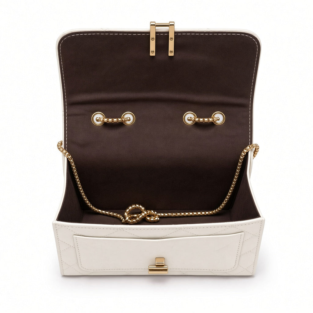 Bolso crossbody acolchado negro - vista completa