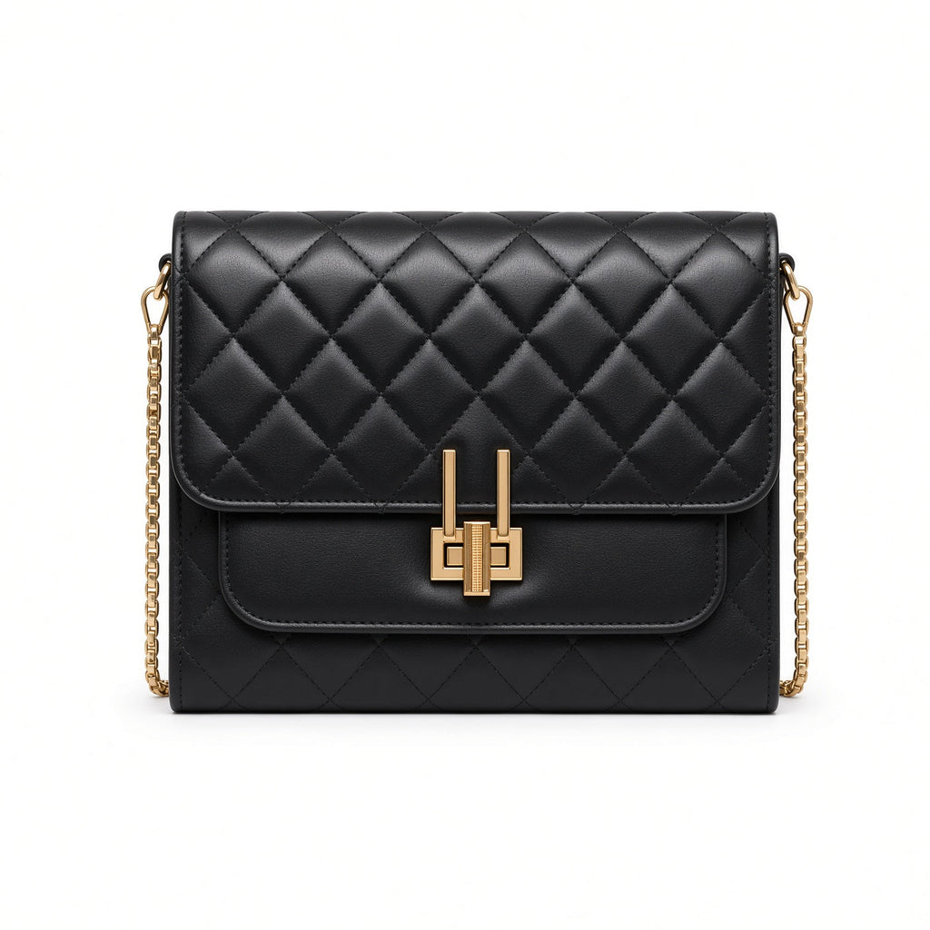 Bolso crossbody acolchado blanco hueso - vista frontal