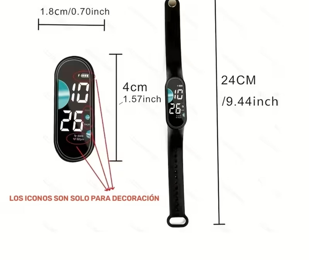 Reloj electrónico unisex color verde