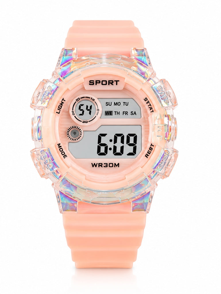Reloj digital unisex con pantalla LED - Color Naranja