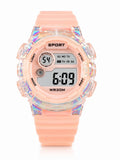 Reloj digital unisex con pantalla LED - Color Naranja