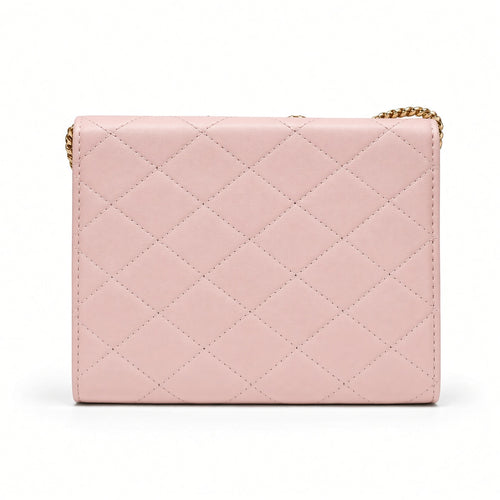 Bolso crossbody acolchado deluxe 2 tono rosa.