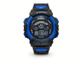 Reloj digital de silicona con pantalla LCD y correa, unisex, azul