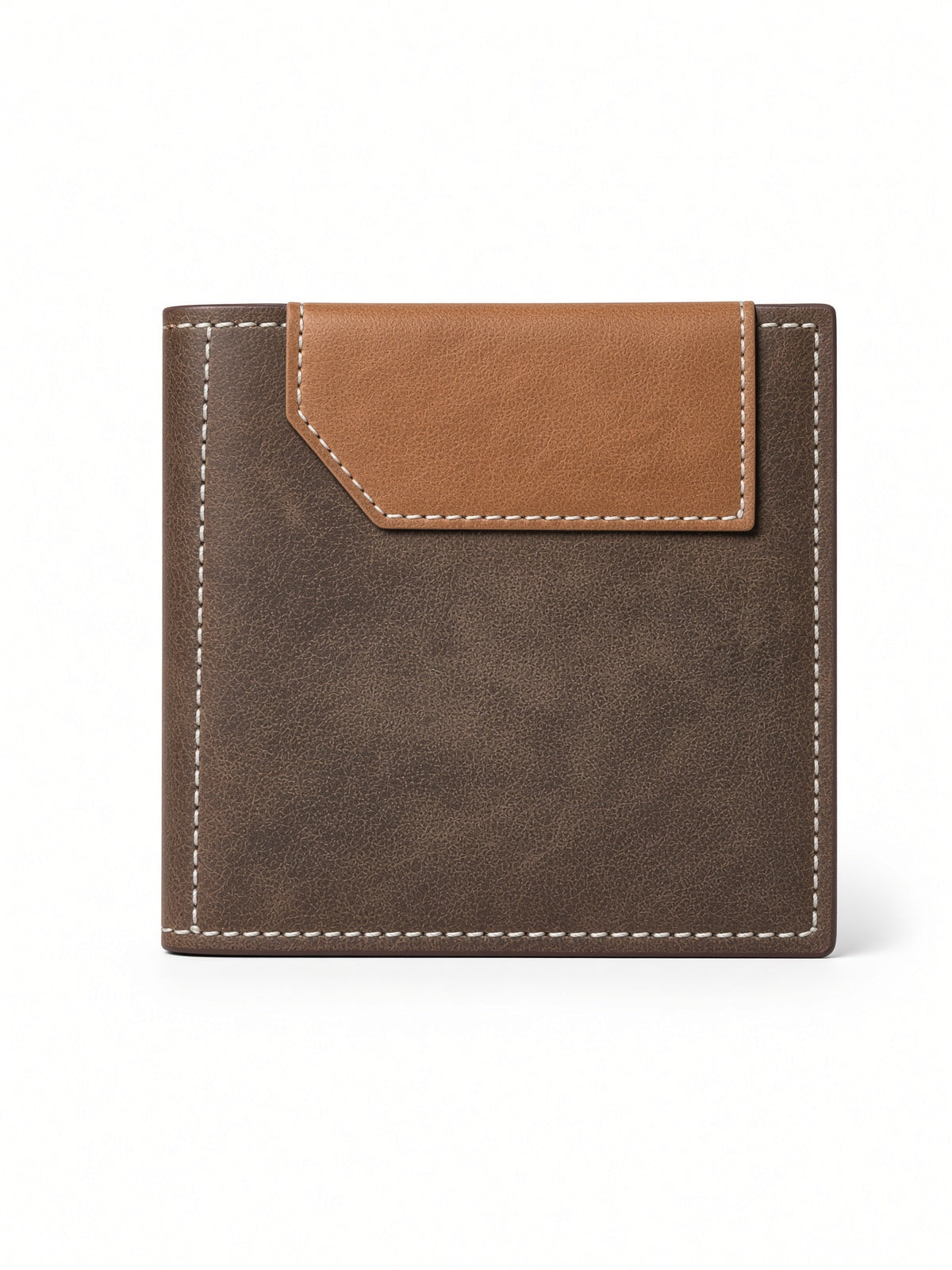 Cartera para Hombre de Cuero Sintético - Color Café