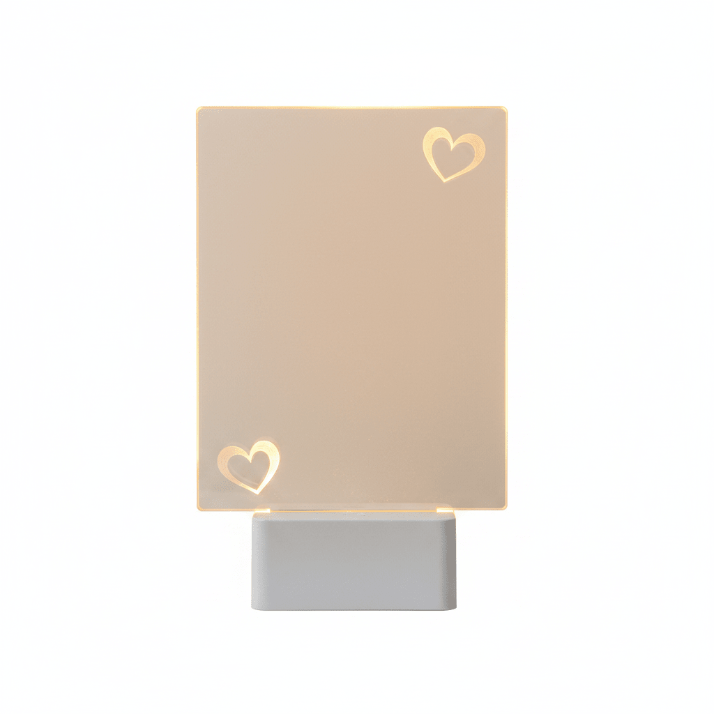 USB Lámpara de Noche Creativa 3D con Corazón Brillante y Bolígrafo - Dansel Store GTUSB Lámpara de Noche Creativa 3D con Corazón Brillante y Bolígrafo